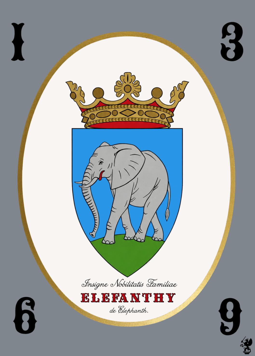 Erb rodu Elefánty – maľba Nikolausa Paula Esterházyho