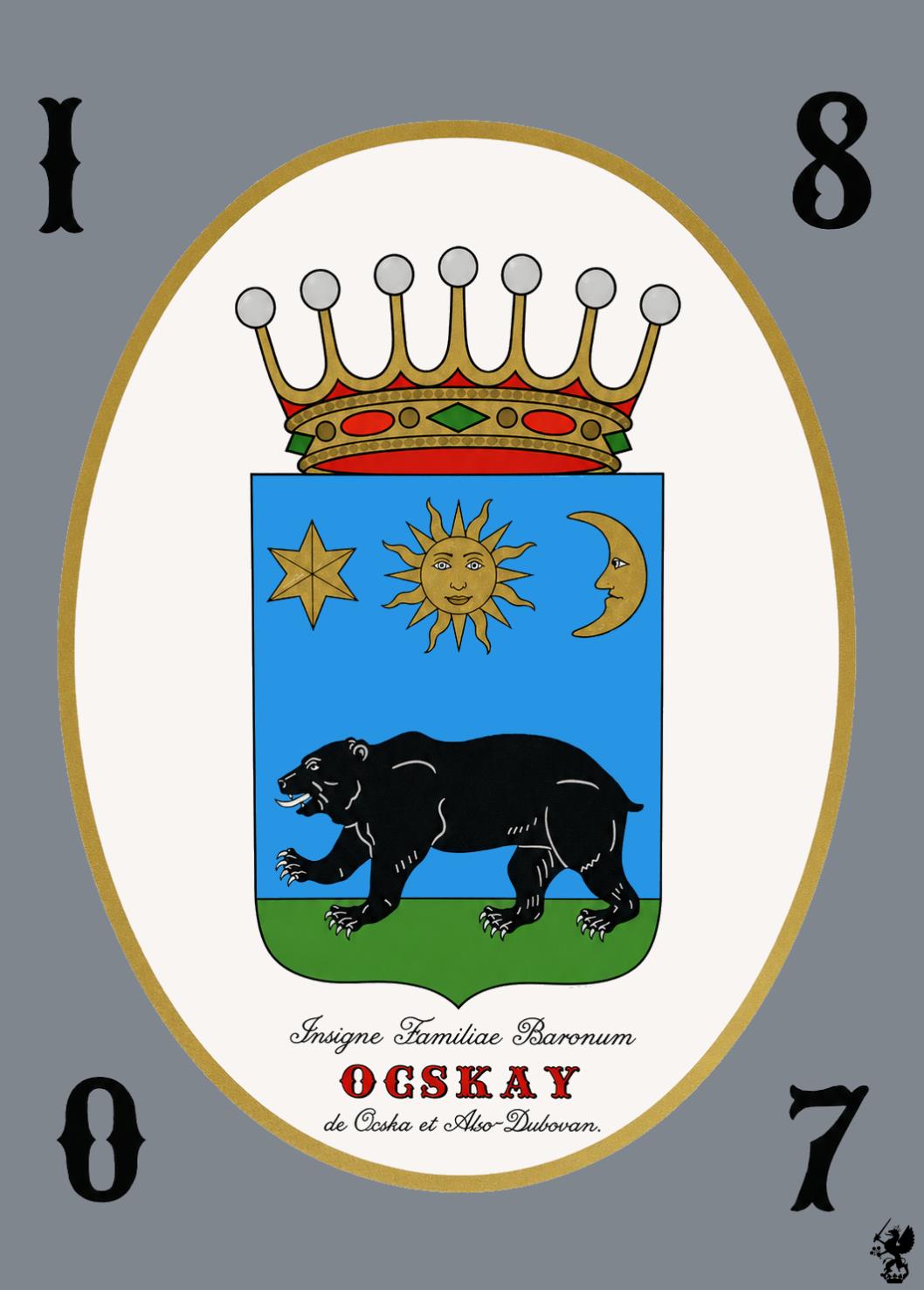 Erb rodu Ocskay – maľba Nikolausa Paula Esterházyho